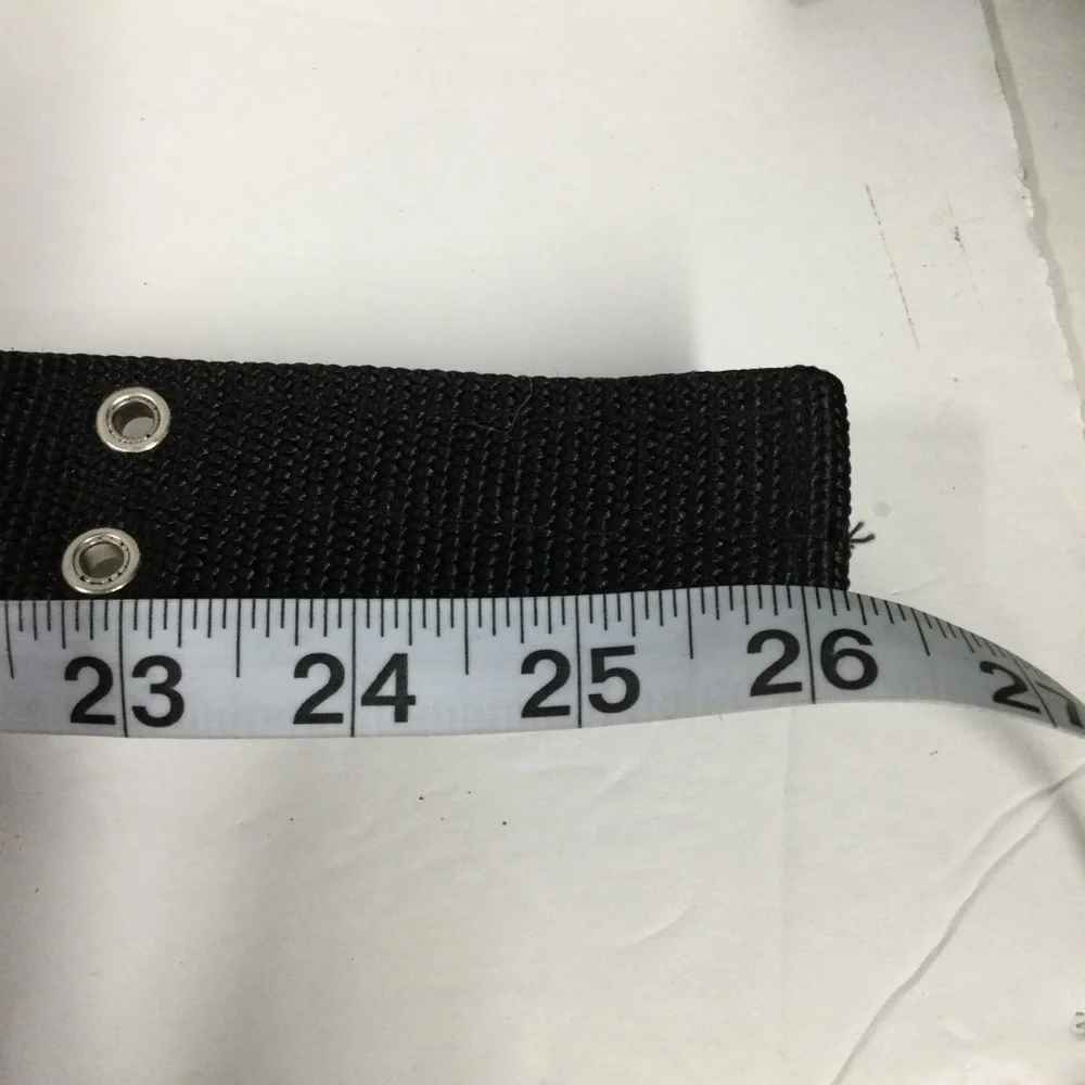Dog Collar Canvas Black with Silver Closure Sz 26 in NWOT